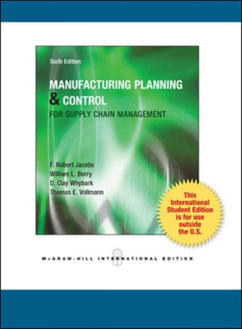 Book cover of: Manufacturing Planning and Control for Supply Chain Management. By: Berry