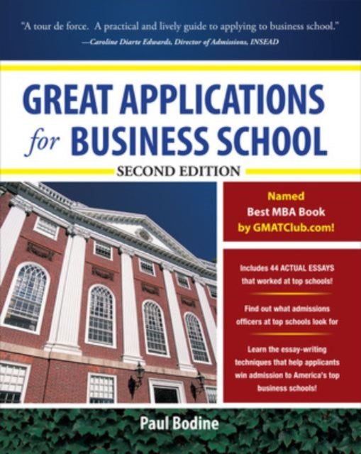 Book cover of: Great Applications for Business School, Second Edition