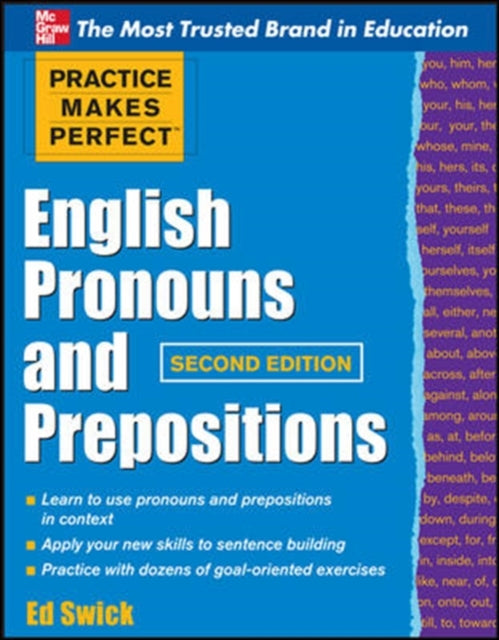 Book cover of: Practice Makes Perfect English Pronouns and Prepositions, Second Edition