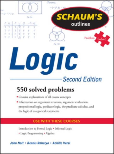 Book cover of: Schaum's Outline of Logic, Second Edition. By: John Nolt