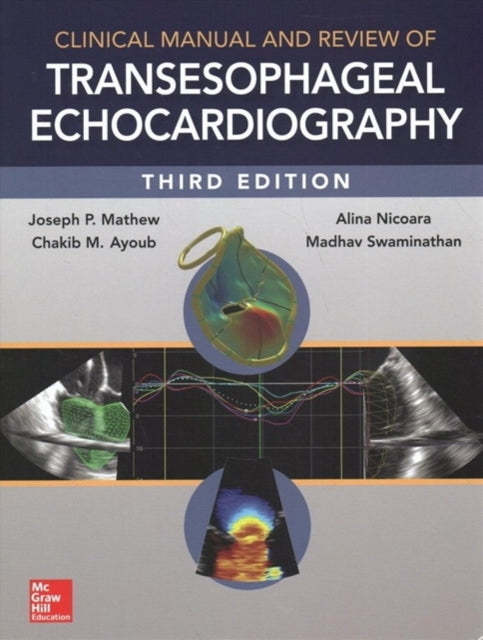 Book cover of: Clinical Manual and Review of Transesophageal Echocardiography, 3/e. By: Joseph Mathew