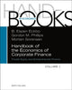 Book cover of: Handbook of the Economics of Corporate Finance. By: Gordon M. Phillips