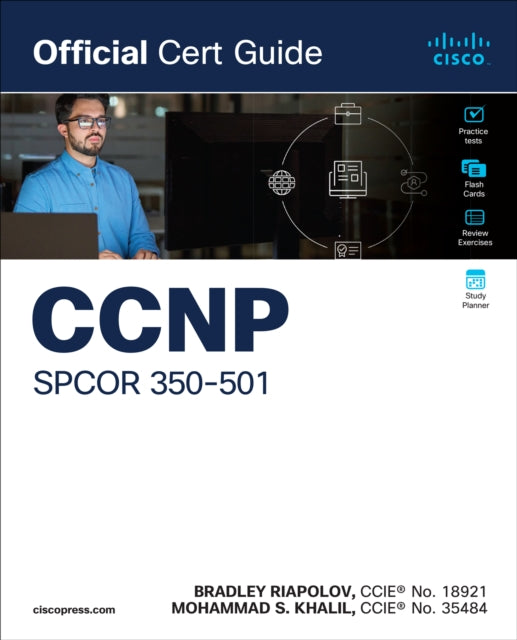 Book cover of: CCNP SPCOR 350-501 Official Cert Guide. By: BRAD RIAPOLOV