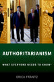 Book cover of: Authoritarianism. By: Erica Frantz