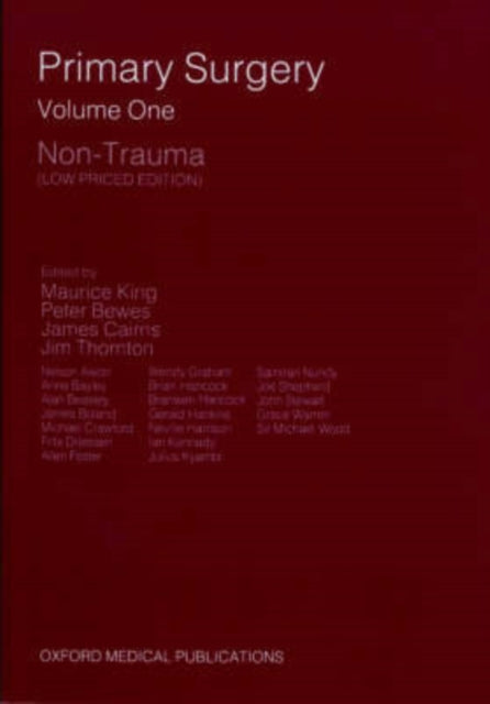 Book cover of: Primary Surgery: Volume 1: Non-Trauma