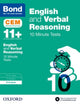Book cover of: English & Verbal Reasoning: Bond 11+ CEM 10 Minute Tests (now Cambridge Select Insight). By: Michellejoy Hughes