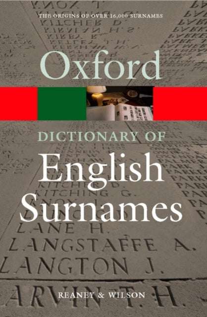 Book cover of: Dictionary of English Surnames. By: Percy H. Reaney