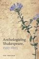 Book cover of: Anthologizing Shakespeare, 1593-1603. By: Ted Tregear