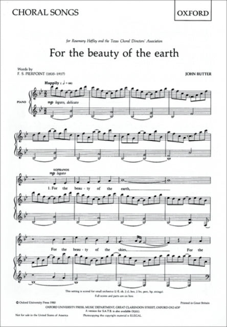 Book cover of: For the beauty of the earth