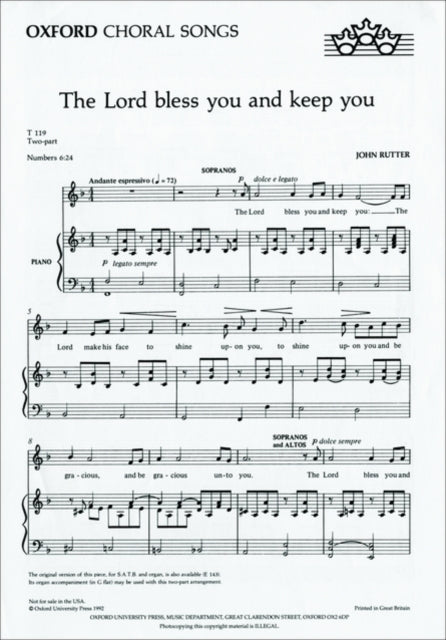 Book cover of: Lord bless you and keep you
