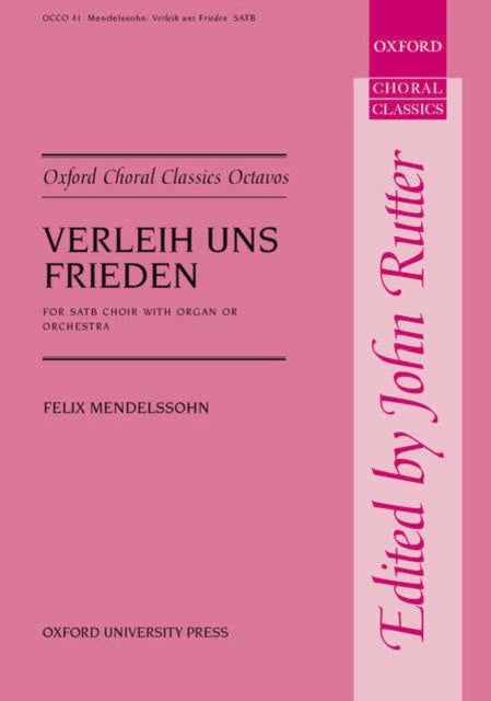 Book cover of: Verleih uns Frieden. By: Felix Mendelssohn