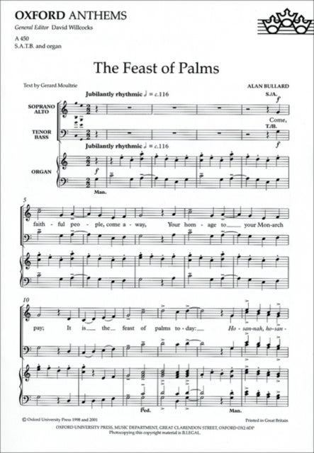 Book cover of: Feast of Palms. By: Alan Bullard