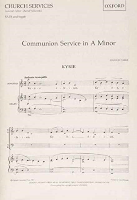 Book cover of: Communion Service in A minor. By: Harold DARKE