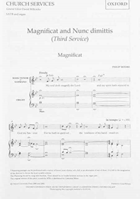 Book cover of: Magnificat and Nunc Dimittis (Third Service). By: Philip MOORE
