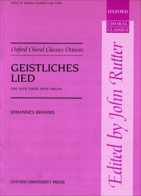 Book cover of: Geistliches Lied (Sacred Song), Op. 30