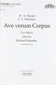 Book cover of: Ave verum corpus