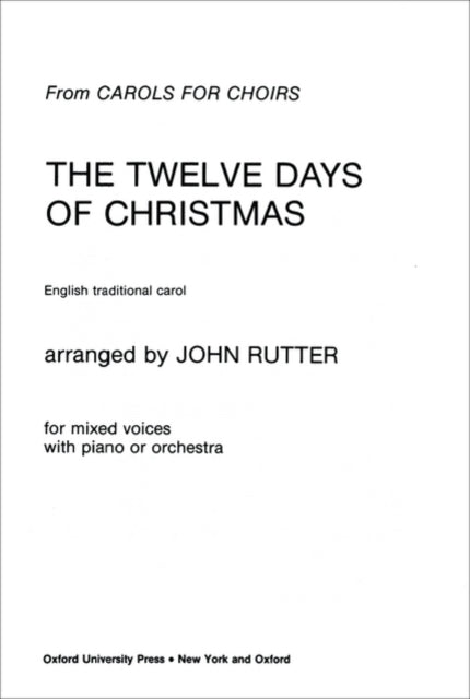Book cover of: Twelve days of Christmas. By: John Rutter