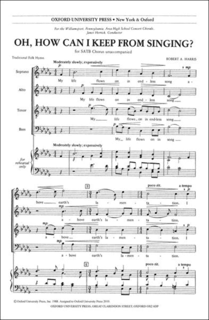 Book cover of: Oh, how can I keep from singing?. By: Harris, Robert A.