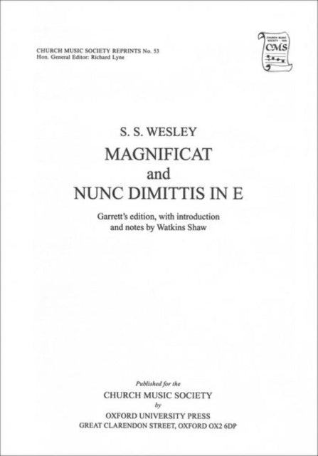Book cover of: Magnificat and Nunc Dimittis in E