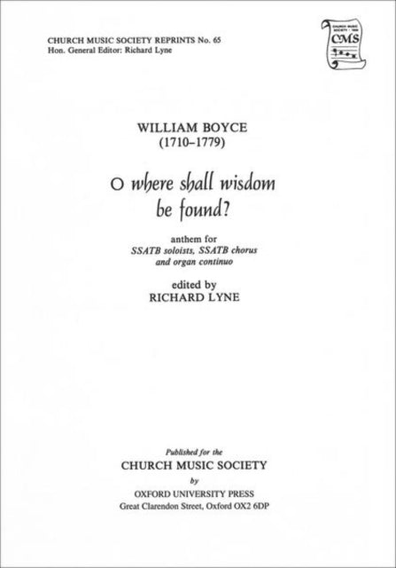 Book cover of: O where shall wisdom be found?