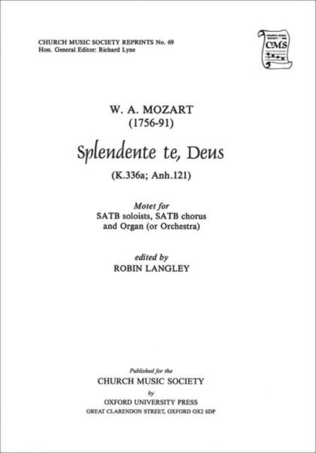 Book cover of: Splendente te, Deus