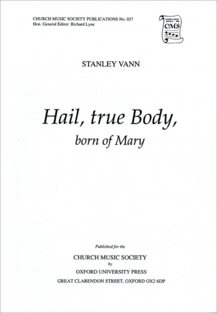 Book cover of: Hail, true Body, born of Mary