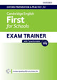 Book cover of: Oxford Preparation and Practice for Cambridge English: First for Schools Exam Trainer Student's Book Pack with Key. By: Oxford