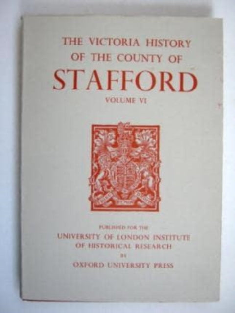 Book cover of: A History of the County of Stafford