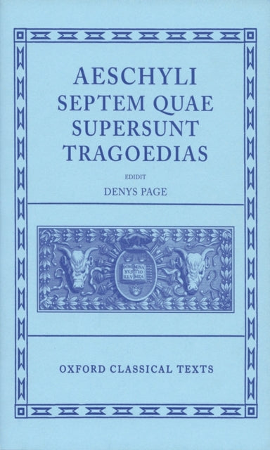 Book cover of: Aeschylus Tragoediae. By: Aeschylus