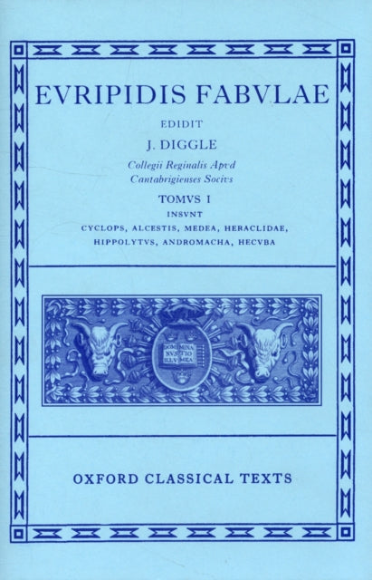 Book cover of: Euripides Fabulae: Vol. I. By: Euripides