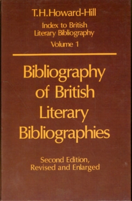 Book cover of: Bibliography of British Literary Bibliographies