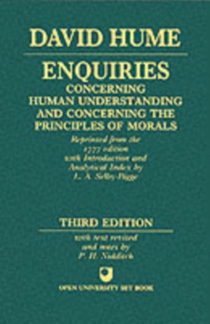 Book cover of: Enquiries concerning Human Understanding and concerning the Principles of Morals