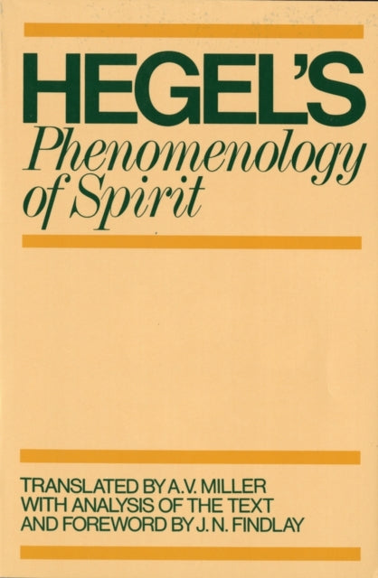 Book cover of: Phenomenology of Spirit. By: Georg Wilhelm Friedrich Hegel