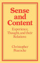Book cover of: Sense and Content. By: Christopher Peacocke