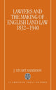 Book cover of: Lawyers and the Making of English Land Law 1832-1940