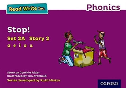 Book cover of: Read Write Inc. Phonics: Stop! (Purple Set 2A Storybook 2). By: Cynthia Rider