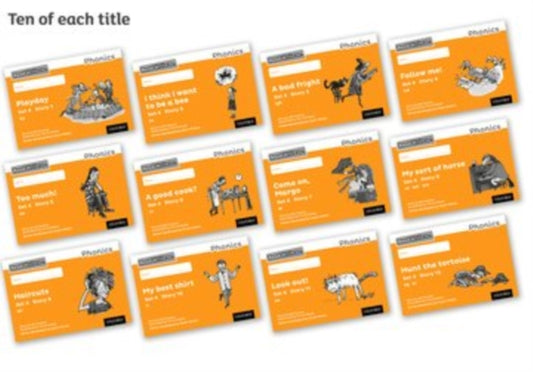 Book cover of: Read Write Inc. Phonics: Orange Set 4 Core Black & White Storybooks (Pack of 120). By: Gill Munton