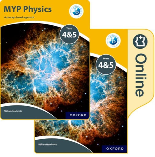 Book cover of: MYP Physics: a Concept Based Approach: Print and Online Pack. By: David Mindorff