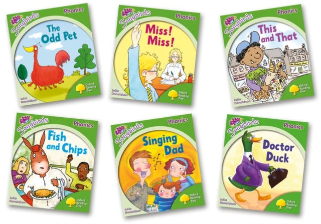 Book cover of: Oxford Reading Tree Songbirds Phonics: Level 2: Mixed Pack of 6. By: Julia Donaldson