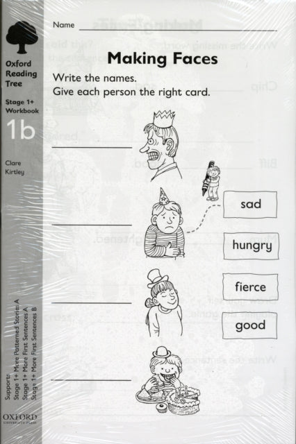 Book cover of: Oxford Reading Tree: Level 1+: Workbooks: Workbook 1B (Pack of 30). By: Clare Kirtley