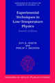 Book cover of: Experimental Techniques in Low-Temperature Physics