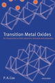 Book cover of: Transition Metal Oxides. By: P. A. Cox