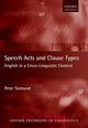 Book cover of: Speech Acts and Clause Types. By: Peter Siemund