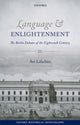 Book cover of: Language and Enlightenment. By: Avi Lifschitz