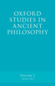 Book cover of: Oxford Studies in Ancient Philosophy, Volume 50