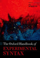 Book cover of: Oxford Handbook of Experimental Syntax. By: Jon Sprouse