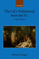 Book cover of: UK's Withdrawal from the EU. By: Michael Dougan