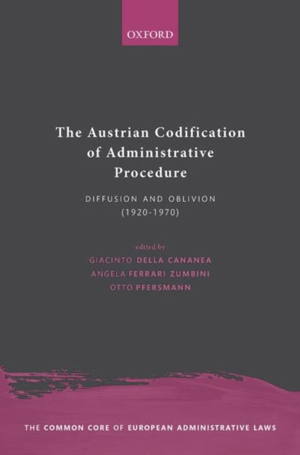 Book cover of: Austrian Codification of Administrative Procedure. By: Giacinto della Cananea