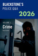 Book cover of: Blackstone's Police Q&A Volume 1: Crime 2026
