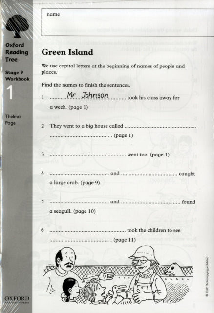 Book cover of: Oxford Reading Tree: Level 9: Workbooks: Workbook 1: Green Island and Storm Castle ( Pack of 6). By: Thelma Page